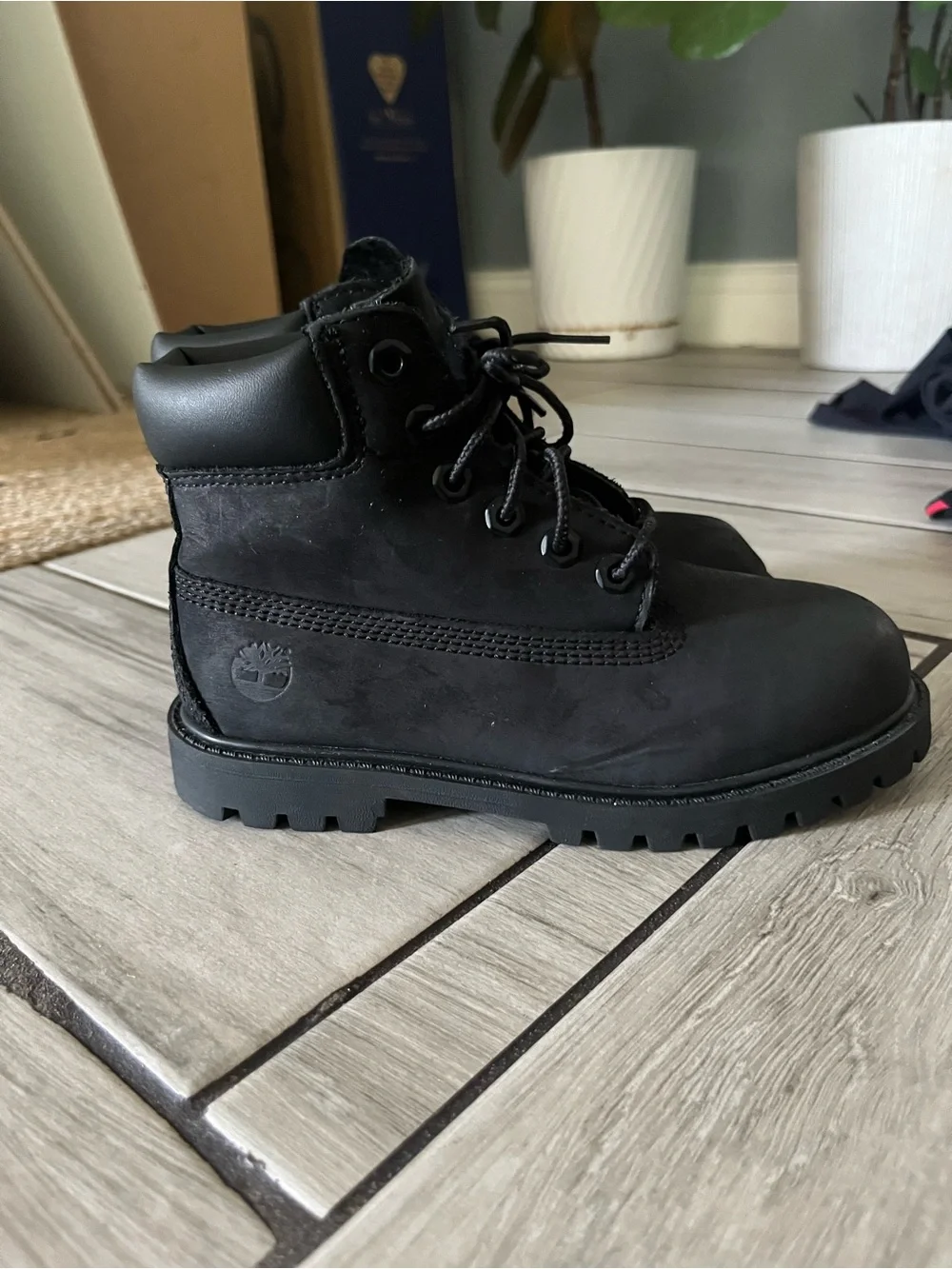 Timberland Kids Black Lace-Up Rugged Boot